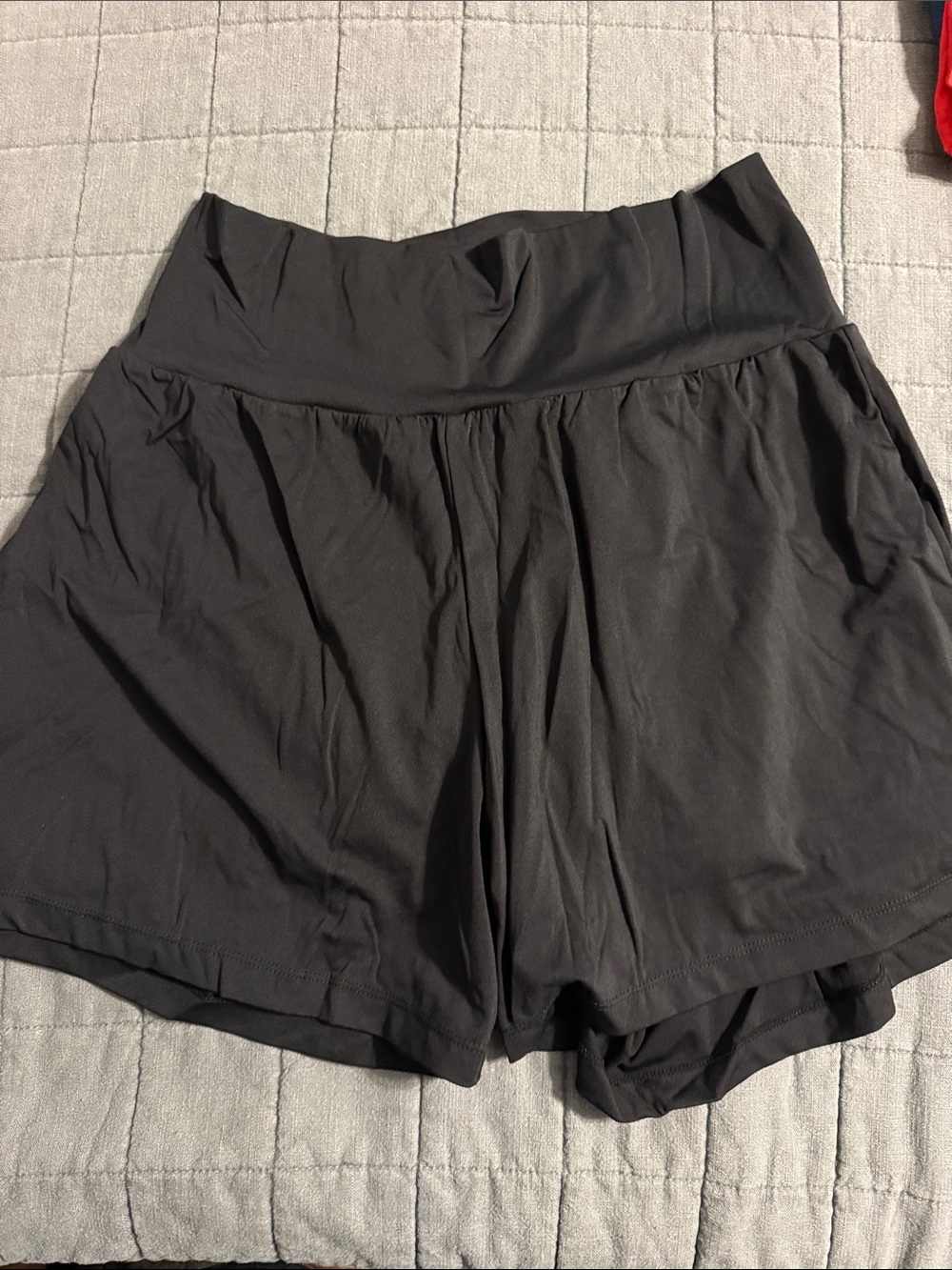 HALARA Black High-Rise Athletic Skort-Style Shorts